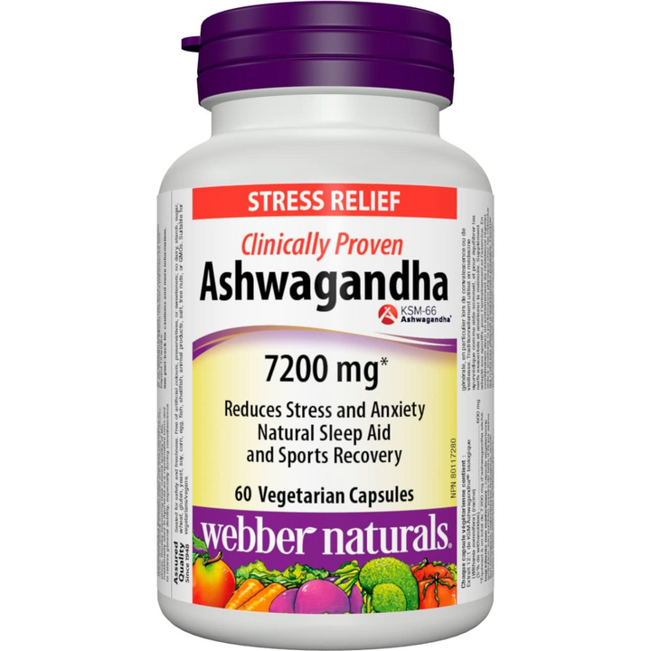 Webber Naturals Ashwagandha 7200 mg, 60 Capsules