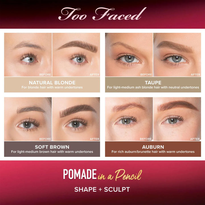 Waterproof Brow Shaper & Filler Pencil - Auburn | Too Faced